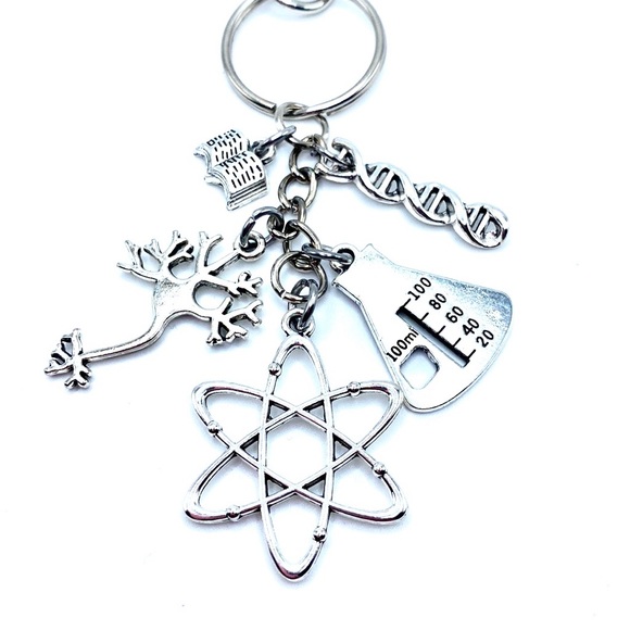Science Keychain Bag Charm Physics Biologist - Picture 2 of 7